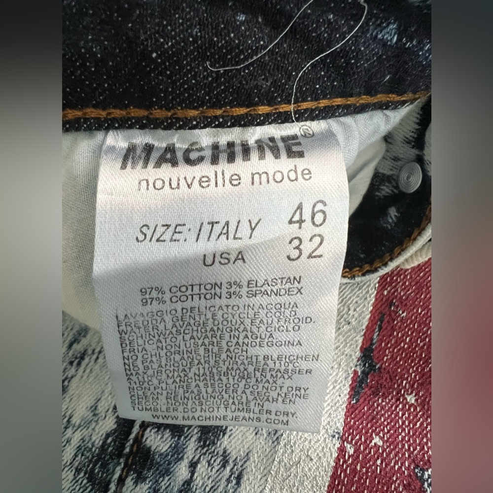 Machine Label Bleached Jeans - Picture 5 of 7